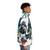 Bbrae Comic Cover Puffer Jacket featuring Teen Titans characters Beast Boy and Raven - men side right