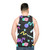 Retro 80s grid design unisex tank top - men back