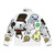 Battleblock Theater puffer jacket featuring the game's iconic characters and art style - Back