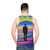 Colorful desert sunrise unisex tank top - men back