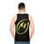 Unisex yellow tank top inspired by the Blake and Mortimer graphic novel series - men back