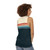 Vintage retro striped unisex 70s tank top - women back