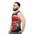 Electric Mayhem drummer playing drums on a unisex tank top - men side