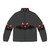 Colorful and abstract puffer jacket featuring a legendary bat animal design