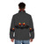 Colorful and abstract puffer jacket featuring a legendary bat animal design - men back