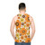 70s floral pattern unisex tank top - men back