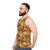 Retro 70s 60s Floral Psychedelic Unisex Tank Top - men side