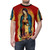 Faithful depiction of the revered Our Lady of Guadalupe icon on a quality AOP t-shirt. - men front