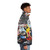Barry Sheene Motorsport Puffer Jacket featuring an oil painting print of the legendary motorcycle racer - men side right