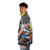 Barry Sheene Motorsport Puffer Jacket featuring an oil painting print of the legendary motorcycle racer - men side left