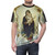 T-shirt design with Virgin Mary and angels in a heavenly, religious scene - men front