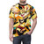 Fiery demonic cartoon t-shirt with insect, honeycomb, and hellfire design - men front