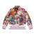 Barbenheimer Puffer Jacket featuring Barbie and Oppenheimer in a humorous, retro-inspired design - Back