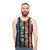 Shimmering sequin unisex tank top in vertical stripes - men
