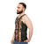 Shimmering sequin unisex tank top in vertical stripes - men side