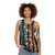 Shimmering sequin unisex tank top in vertical stripes - women
