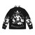 Baphomet-inspired puffer jacket with demonic, satanic, and metal-themed graphics - Back
