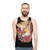Red fox floral unisex tank top - men