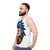 Unisex 2D graphic tank top with Gorillaz-inspired design - men side