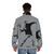Banksy Protester Throwing Flowers Puffer Jacket - men back