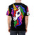 Vibrant unicorn graphic t-shirt with retro rainbow design - men back