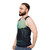 Watercolor painting of a forest scene with a fox on a unisex tank top - men side