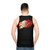 Patriotic burning flag unisex tank top - men back