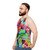 Red apple blossom unisex tank top - men side