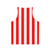 Red and white vertical stripes unisex tank top - Back