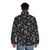 A stylish puffer jacket featuring a bold bandana print design - men back