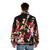 Band Maid Red Flower Puffer Jacket featuring the popular Japanese music group - men back