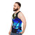 Rebeltaxi Pan Pizza Neon Galaxy Unisex Tank Top - men side