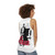 Vintage "Rebel Without a Cause" unisex tank top featuring James Dean - women back