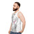 Grim reaper with kitten unisex tank top - men side