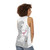 Grim reaper with kitten unisex tank top - women back