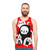 Unisex tank top with a graphic design featuring cats, skulls, and the Grim Reaper - men
