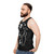 Unisex spooky black cat death rides unisex tank top - men side