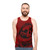 Astronaut tank top with skull design and space imagery - men