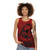 Astronaut tank top with skull design and space imagery - women