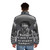 Mexican-inspired puffer jacket with "Badges We Don't Need No Stinkin' Badges" design - men back