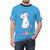 Illustration of a unicorn farting a rainbow on a t-shirt - men front