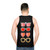 Unisex tank top with sunglasses and Elton John inspired design - men back