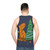 Unisex Tyrannosaurus Rex "The Struggle" Christmas Tank Top - men back
