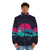 Minimalist puffer jacket with geometric design inspired by nature - men front
