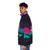 Minimalist puffer jacket with geometric design inspired by nature - men side left