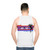 Unisex tank top featuring "The Strongest Man" design - men back