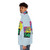 Back to the Future inspired Cafe 80s puffer jacket with retro 80s logo - men side left