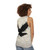 Raven unisex tank top with mythological bird design - women back