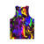 Vibrant neon psychedelic rave glow stick tank top - Back