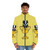 Adorable baby badger puffer jacket with a cute, chibi-style design - men front